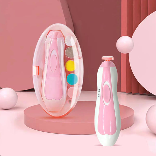 Baby electric nail grinder, available in pink and blue