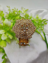 Imported Royal Ruby Crystal Golden Bracelet